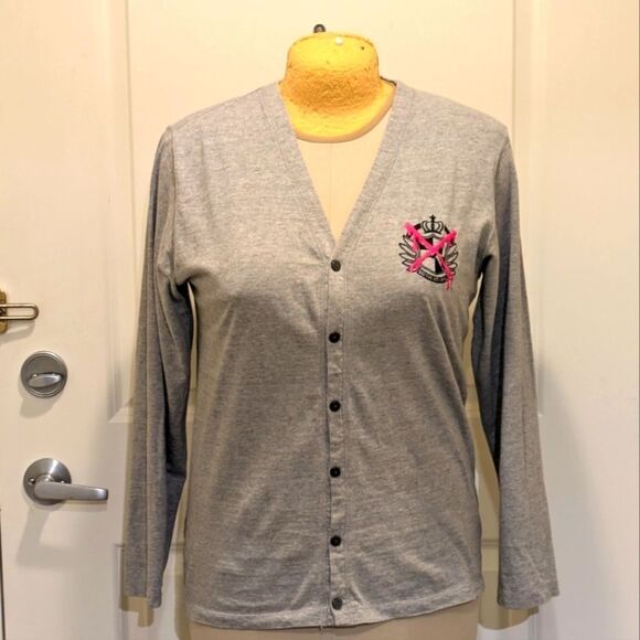 Super Danganronpa 2 Kibogamine Dead  Size M Unisex Cardigan in Heather Gray - Picture 3 of 10